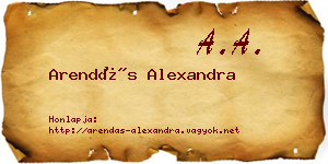 Arendás Alexandra névjegykártya